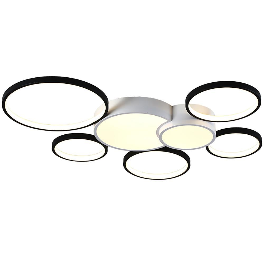 Modern Geometric Multiple Ring LED Flush Mount Ceiling Light Nordic Circle Chandelier for Living Room