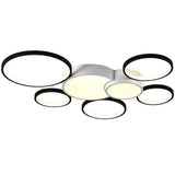 Modern Geometric Multiple Ring LED Flush Mount Ceiling Light Nordic Circle Chandelier for Living Room