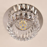 Modern Crystal Geometric LED Flush Mount Ceiling Light for Kitchen and Entryway