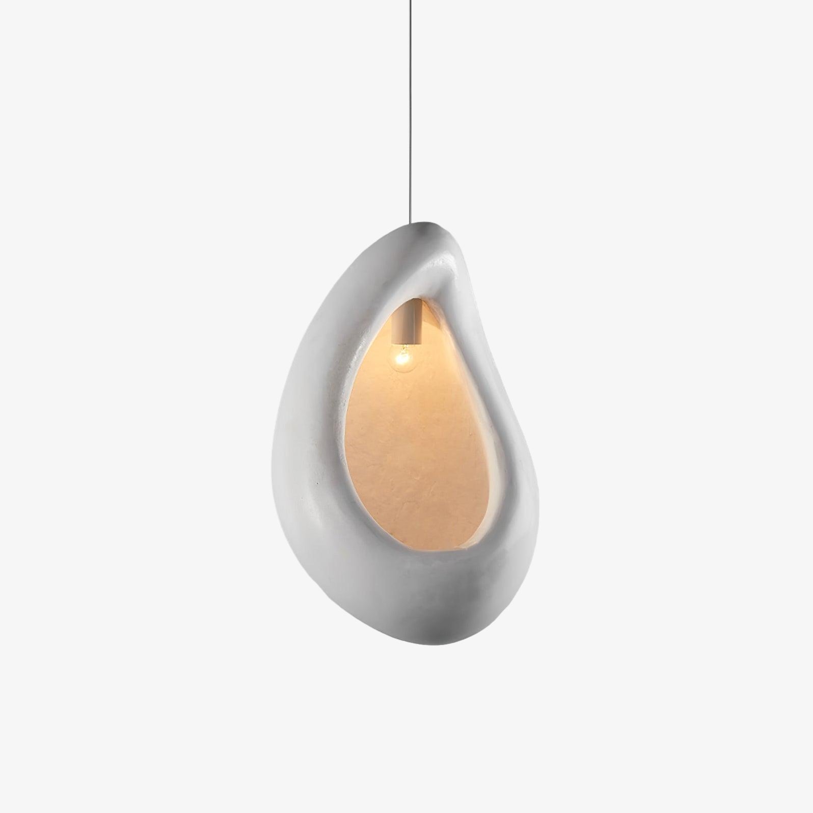 Nula Modern Resin Pendant Light Minimalist White Hanging Ceiling Lamp