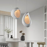 Nula Modern Resin Pendant Light Minimalist White Hanging Ceiling Lamp