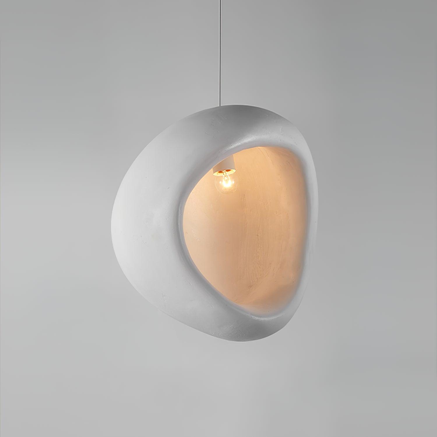 Nula Modern Resin Pendant Light Minimalist White Hanging Ceiling Lamp