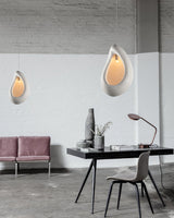 Nula Modern Resin Pendant Light Minimalist White Hanging Ceiling Lamp