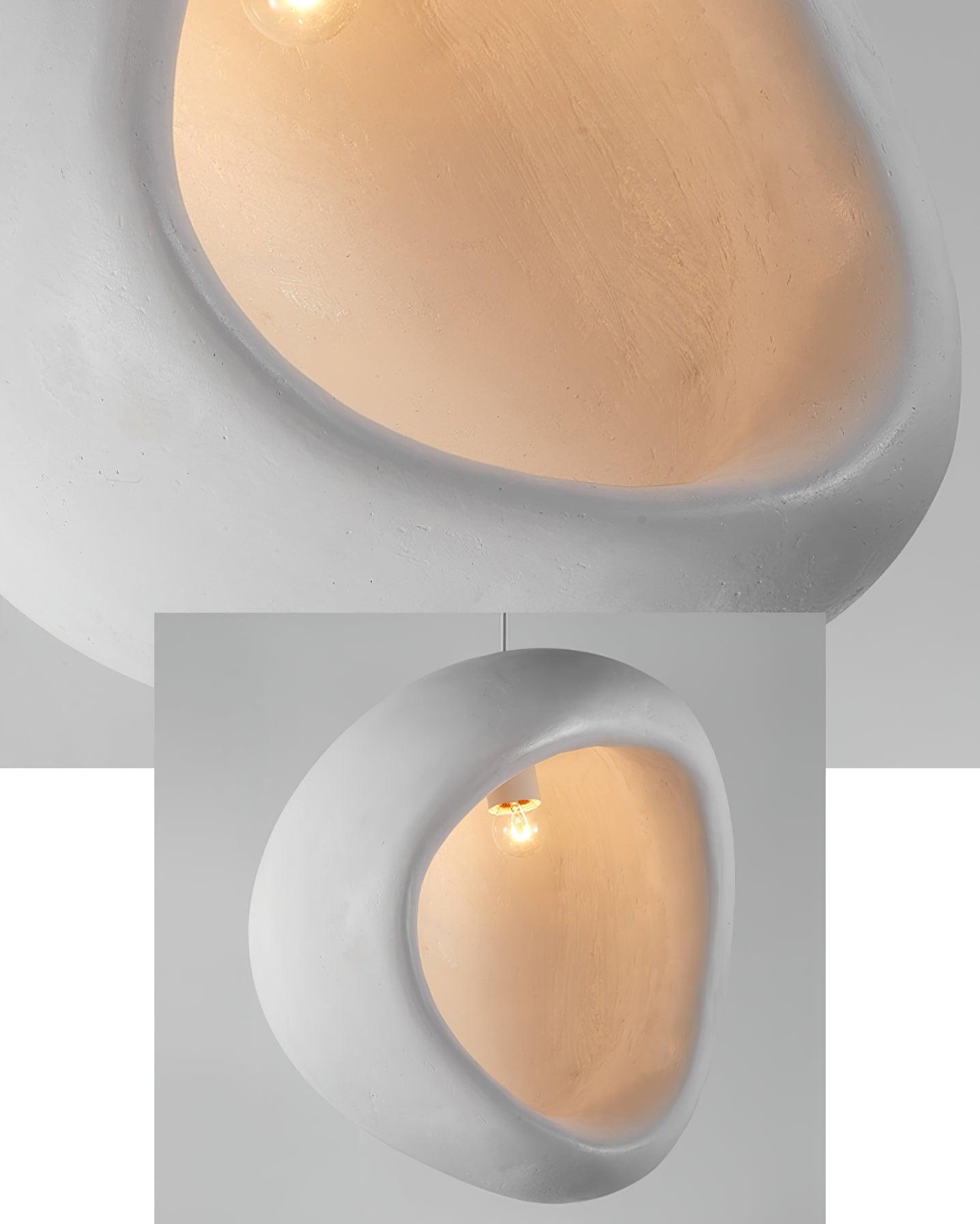 Nula Modern Resin Pendant Light Minimalist White Hanging Ceiling Lamp