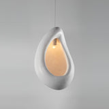 Nula Modern Resin Pendant Light Minimalist White Hanging Ceiling Lamp