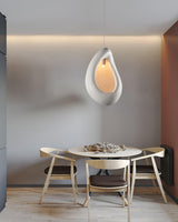Nula Modern Resin Pendant Light Minimalist White Hanging Ceiling Lamp