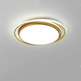 Dimmable Modern Circular LED Flush Mount Ceiling Light Nordic Metal Fixture for Bedrooms and Offices