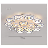 Modern Geometric Flower Shape LED Flush Mount Ceiling Light in White Finish