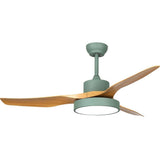 52 Inch Rustic Modern 3 Blade Ceiling Fan with Dimmable LED Light and Remote for Living Room