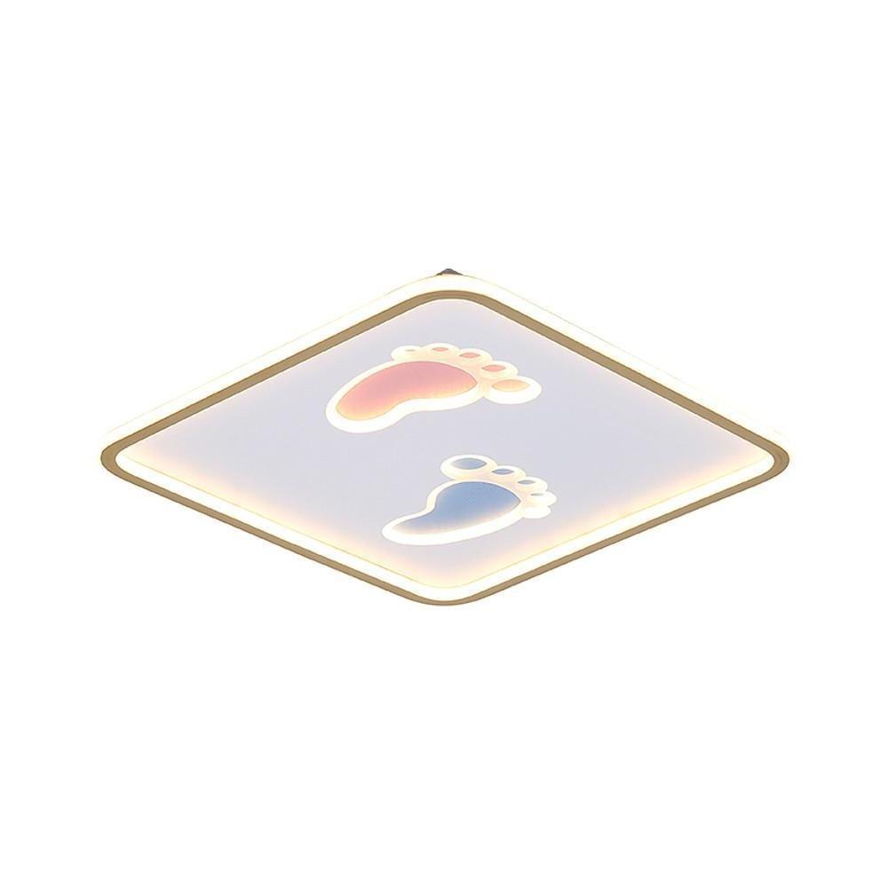 Modern Footprint Design LED Ceiling Light Nordic Metal Flush Mount for Bedroom Playroom