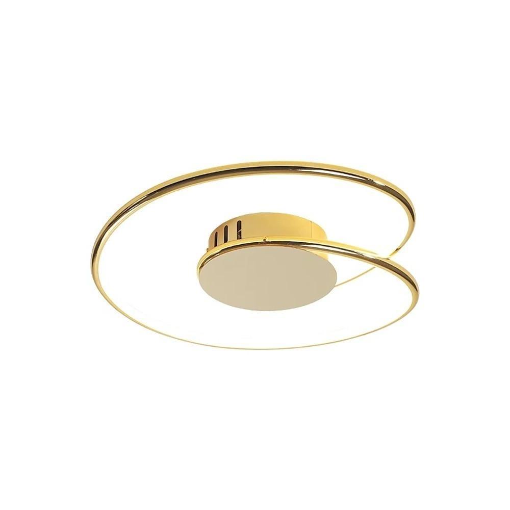 Modern Double Circular LED Flush Mount Ceiling Light for Bedroom and Kitchen