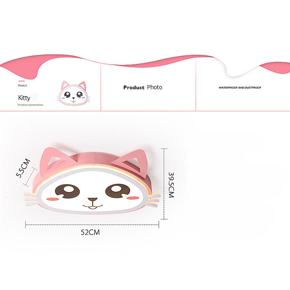 Modern Pink Animal Silhouette Dimmable LED Ceiling Light for Childrens Bedroom Nursery