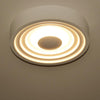 Modern 6 Inch Round Geometric LED Flush Mount Ceiling Light with Aluminum Finish