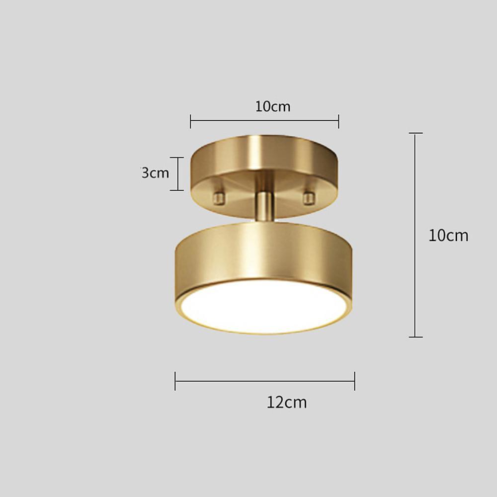 Modern Gold Circular LED Flush Mount Ceiling Light Adjustable Nordic Indoor Lighting