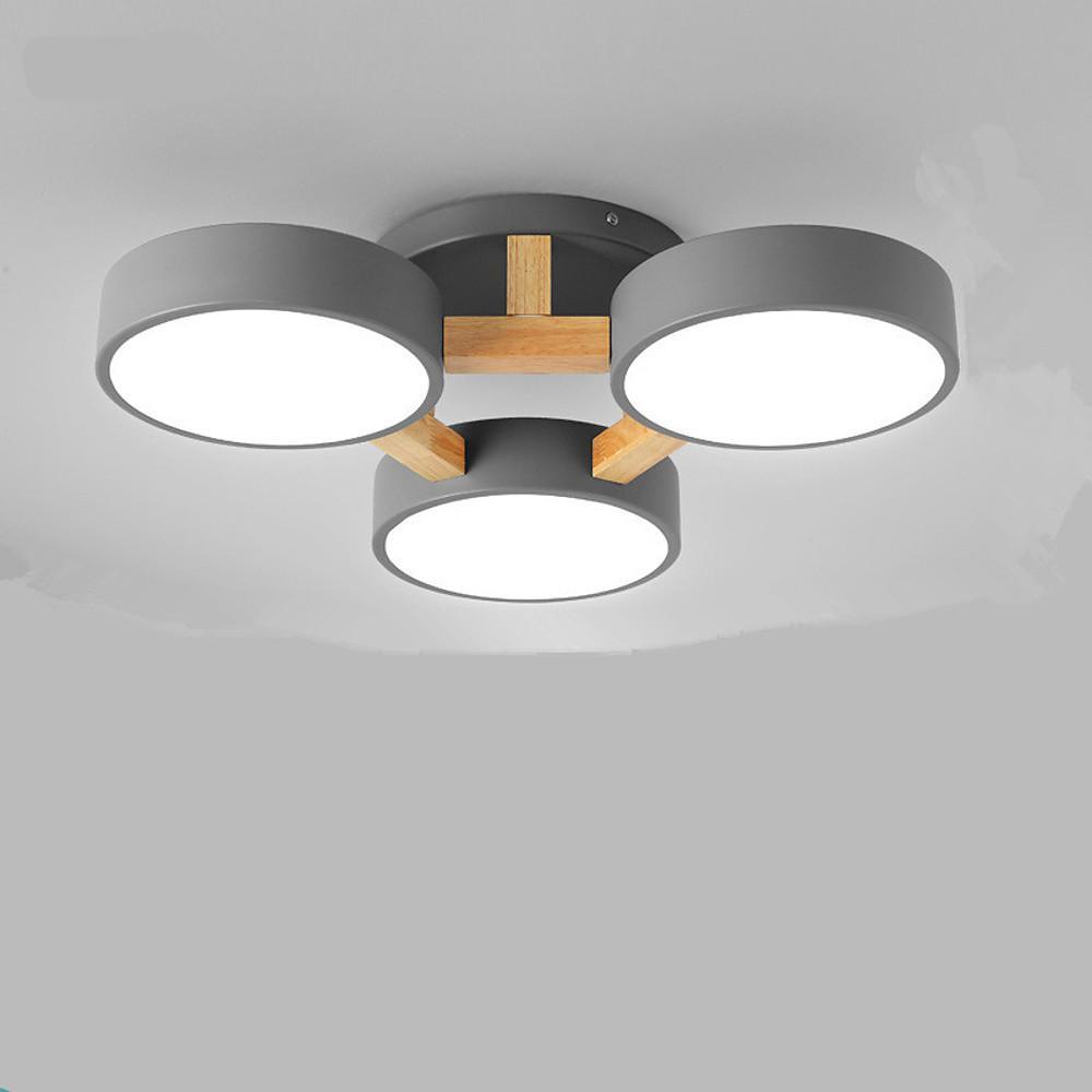 Modern 3 Circle LED Flush Mount Ceiling Light Nordic Metal and PVC Circular Fixture