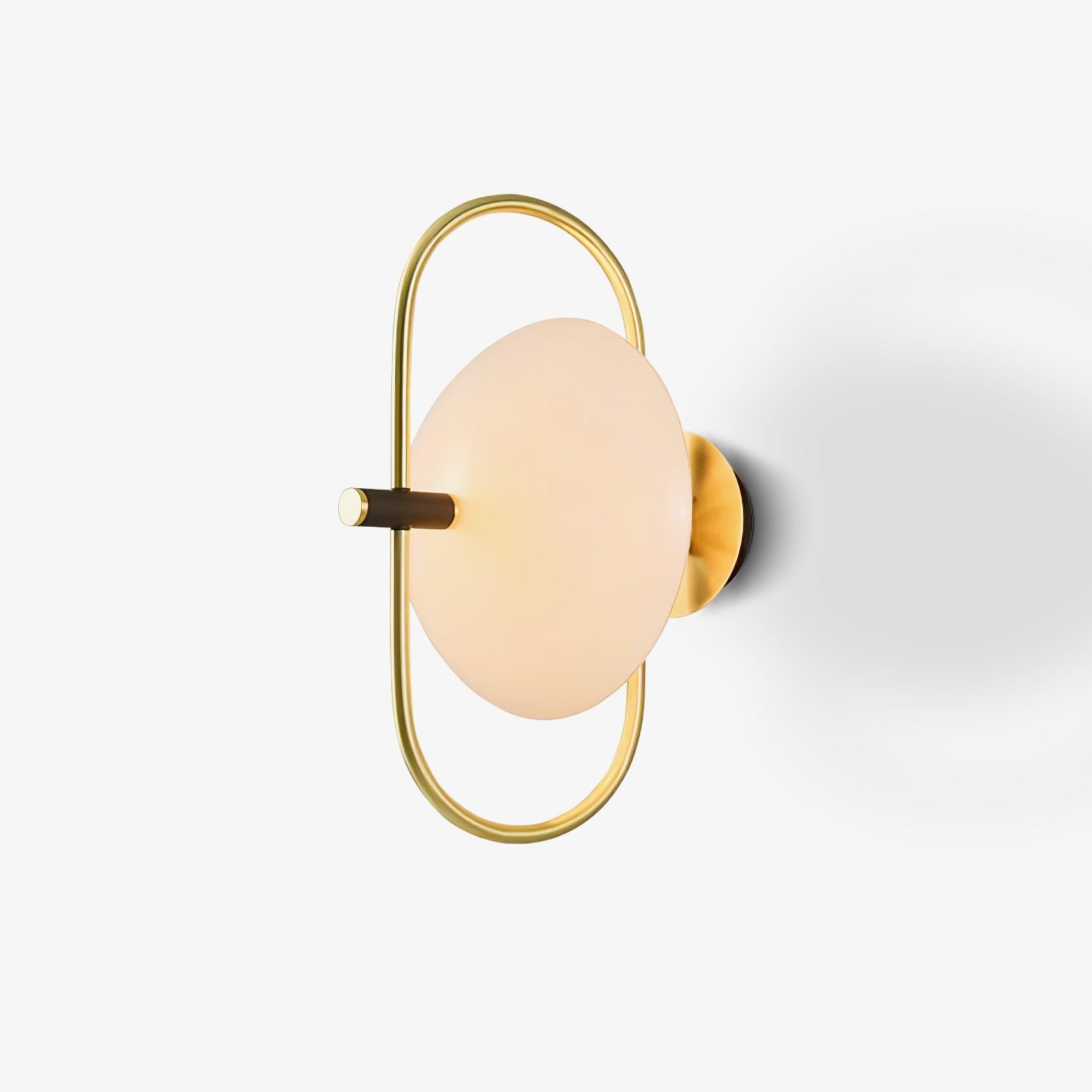 Odeon Modern Gold Wall Sconce with Half Circle Glass Shade Indoor Lighting Fixture