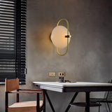 Odeon Modern Gold Wall Sconce with Half Circle Glass Shade Indoor Lighting Fixture