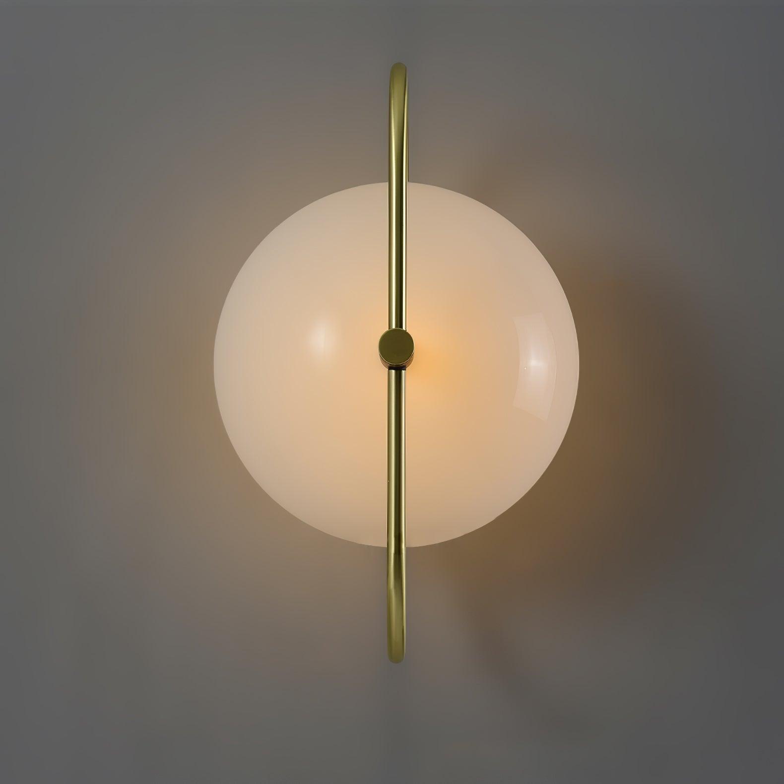 Odeon Modern Gold Wall Sconce with Half Circle Glass Shade Indoor Lighting Fixture