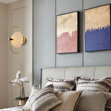 Odeon Modern Gold Wall Sconce with Half Circle Glass Shade Indoor Lighting Fixture