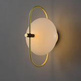 Odeon Modern Gold Wall Sconce with Half Circle Glass Shade Indoor Lighting Fixture
