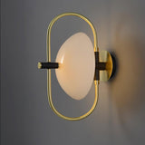 Odeon Modern Gold Wall Sconce with Half Circle Glass Shade Indoor Lighting Fixture