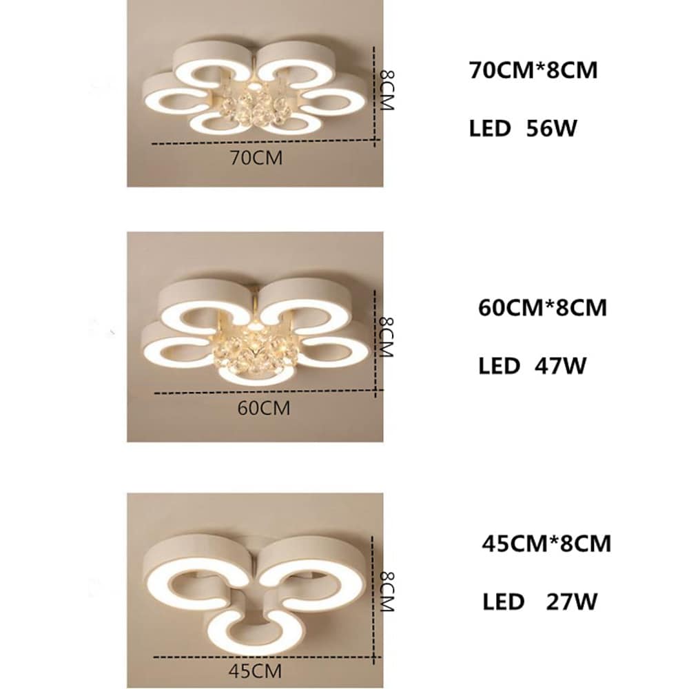 Modern Flower Cluster LED Ceiling Light Dimmable Flush Mount Fixture for Bedroom and Living Room