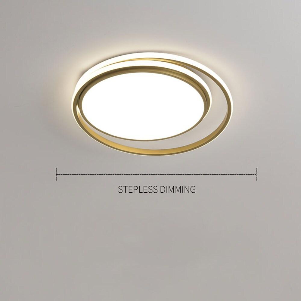 Modern Round LED Flush Mount Ceiling Light for Bedroom and Living Room Minimalist Acrylic Fixture