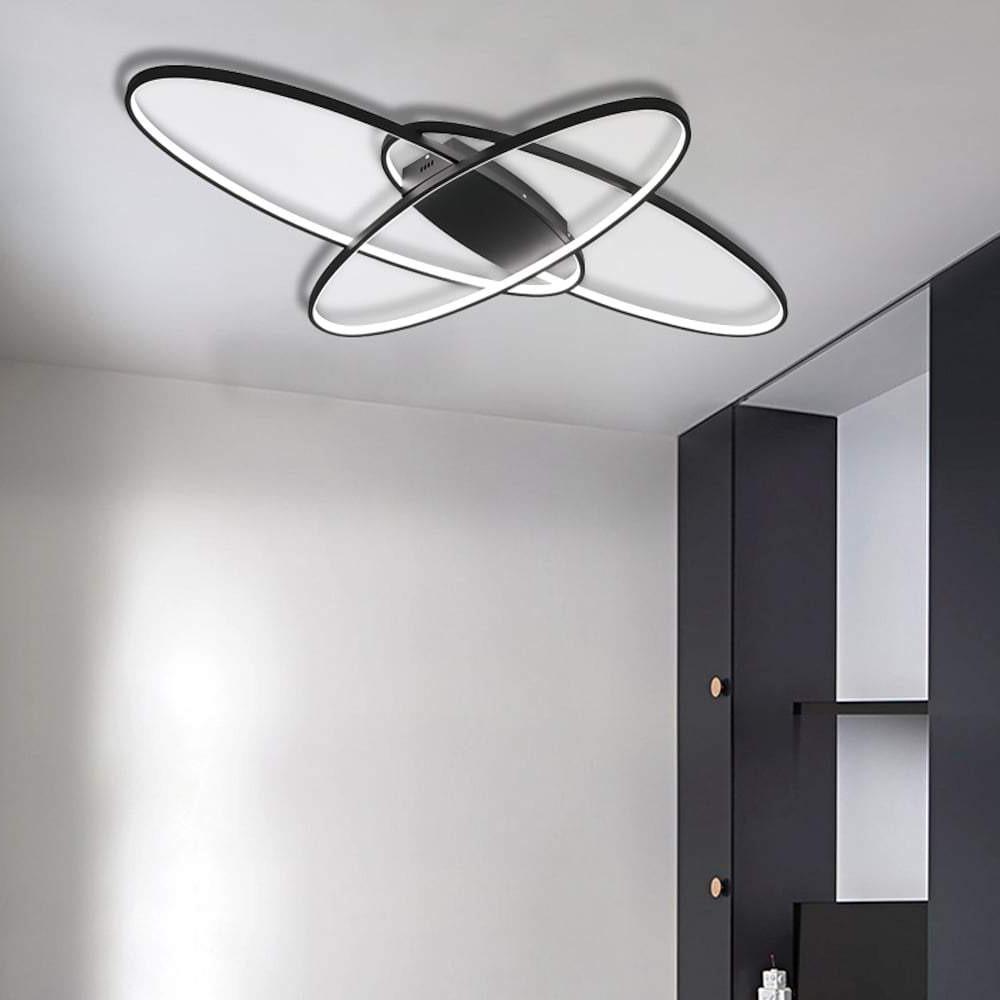 Modern LED Overlapping Oval Ceiling Light Contemporary Flush Mount Fixture