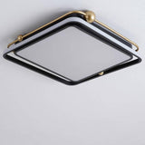 Modern Geometric Square LED Flush Mount Ceiling Light Dimmable Nordic Minimalist Fixture