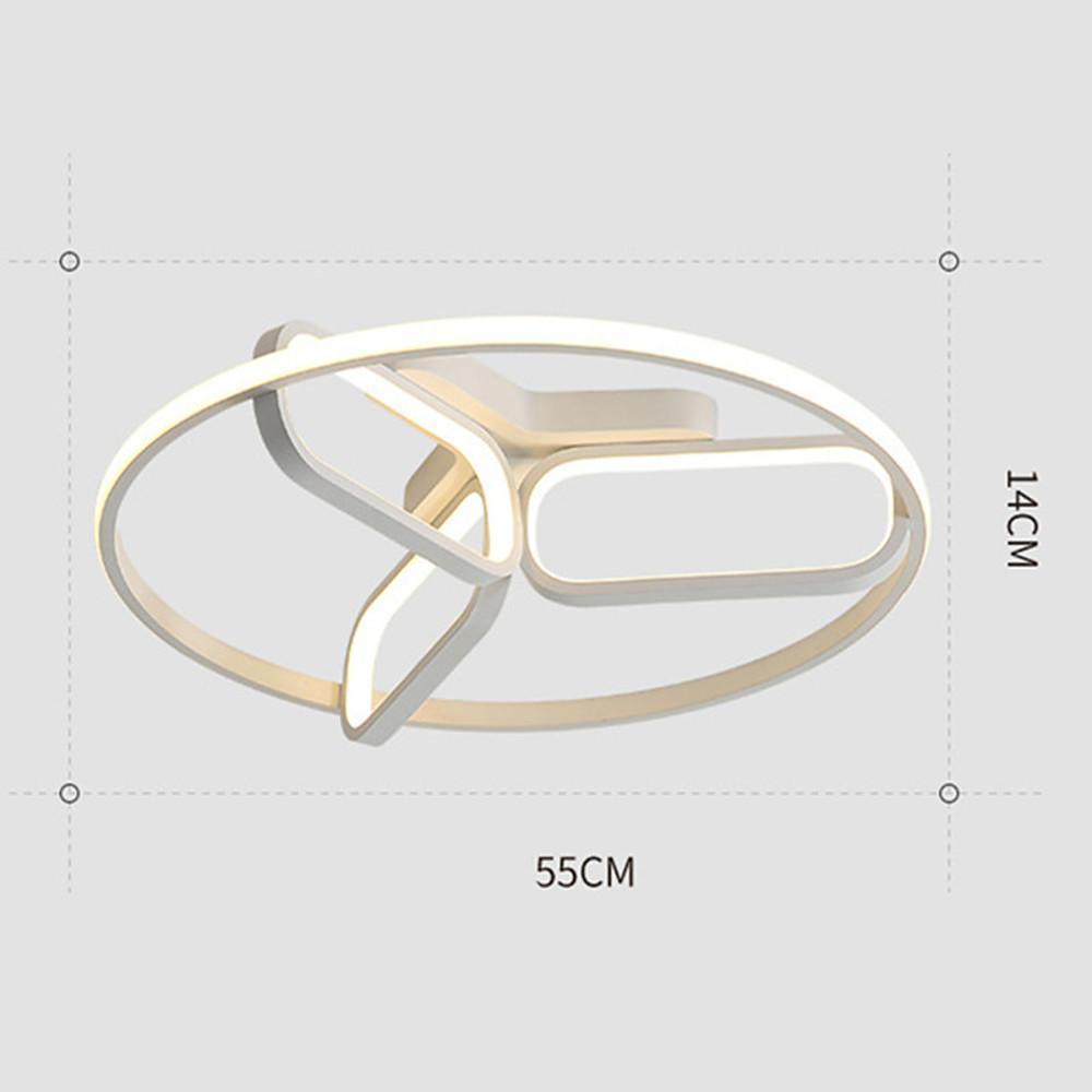 Geometric Rounded Rectangle LED Flush Mount Ceiling Light for Modern Bedroom Decor