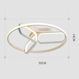 Geometric Rounded Rectangle LED Flush Mount Ceiling Light for Modern Bedroom Decor