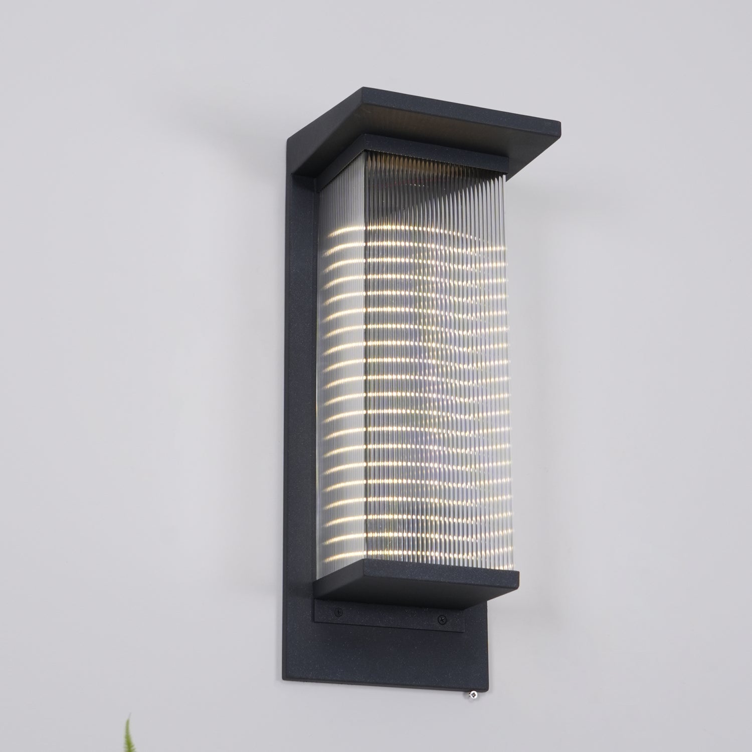 Oleron Modern Solar Powered Outdoor Wall Lamp Waterproof LED Sconce for Garden and Patio Set of 2