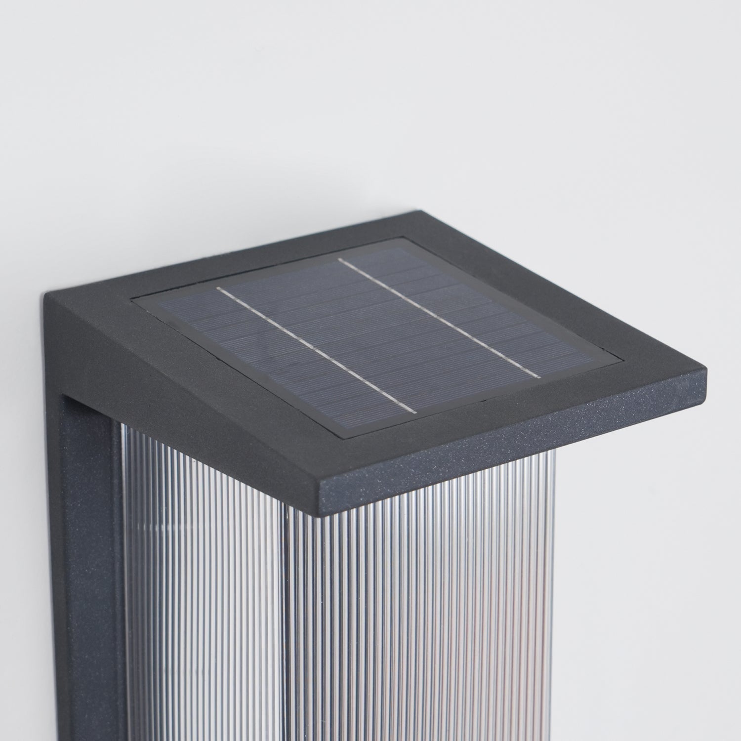 Oleron Modern Solar Powered Outdoor Wall Lamp Waterproof LED Sconce for Garden and Patio Set of 2