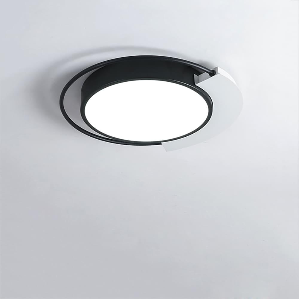 Modern LED Flush Mount Ceiling Light Round Aluminum 18 Inch Low Profile Fixture for Bedroom
