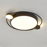 Modern Dual Ring LED Flush Mount Ceiling Light Gold and Black Nordic Dimmable Fixture