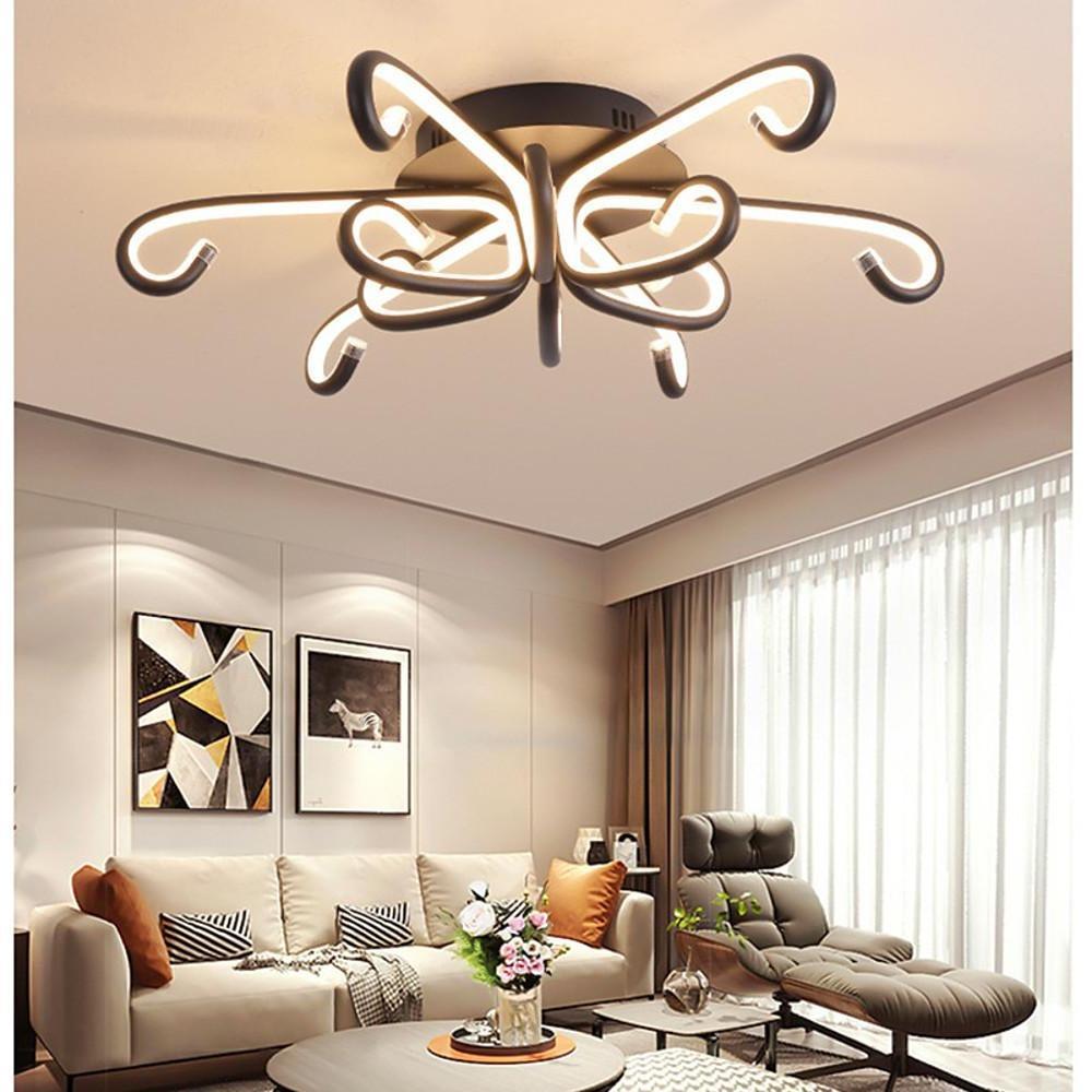 Modern Geometric Octopus LED Flush Mount Ceiling Light Fixture for Living Room and Bedroom