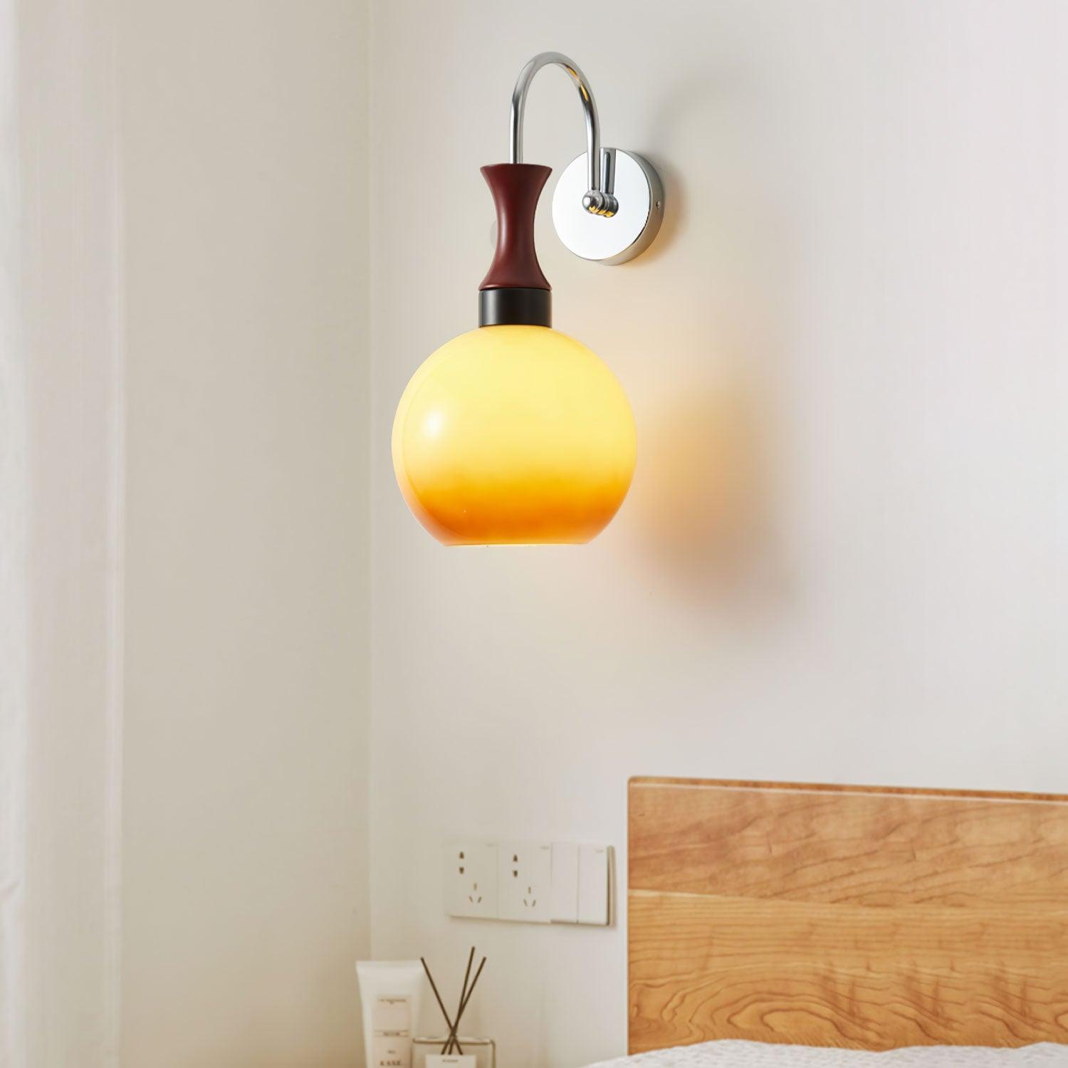 Orbique Modern Spherical Glass Globe Wall Sconce for Indoor Living Spaces