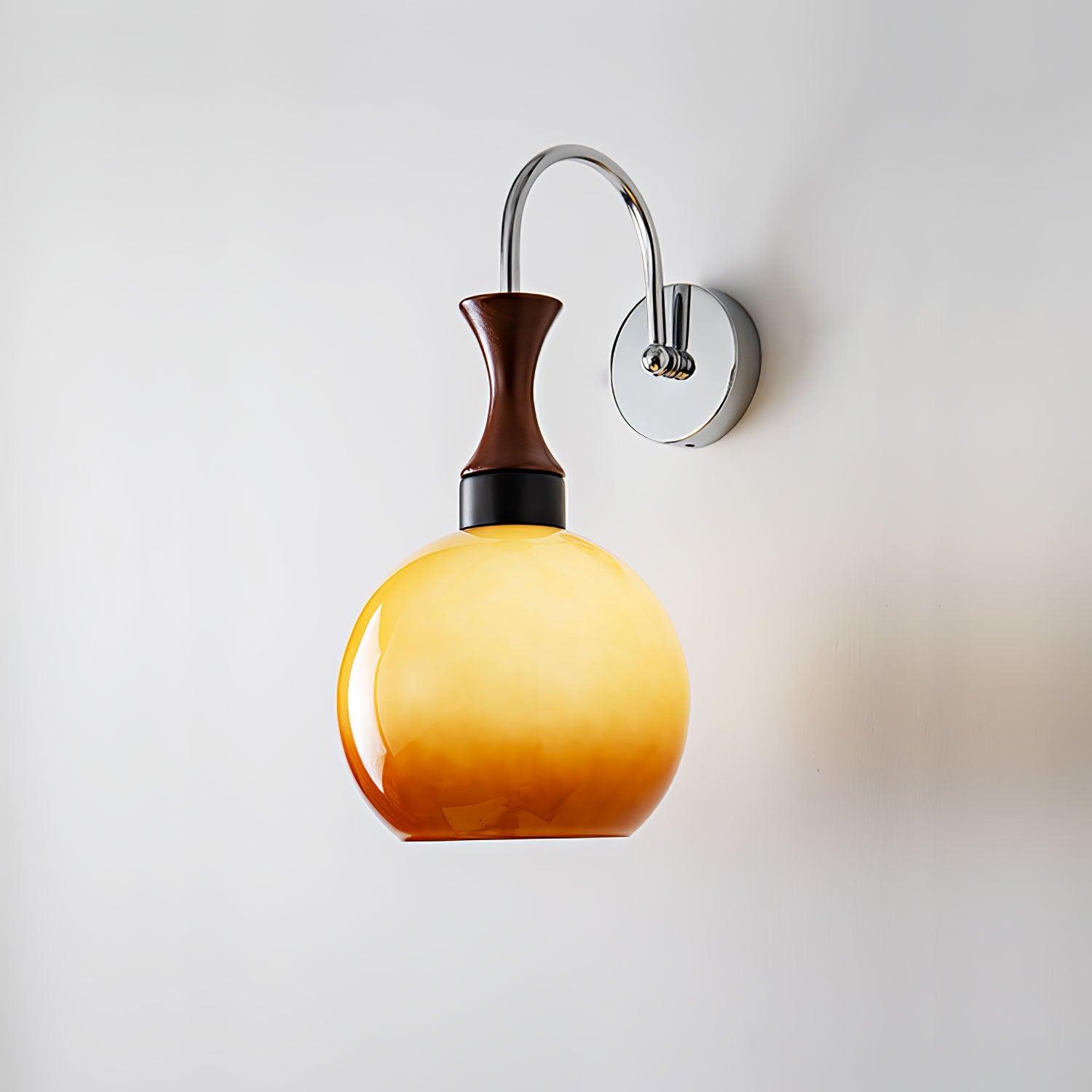 Orbique Modern Spherical Glass Globe Wall Sconce for Indoor Living Spaces