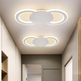 Modern Dual Ring LED Ceiling Light Minimalist Geometric Flush Mount Fixture for Home Lighting