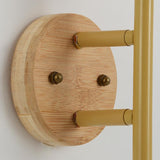 Organic Bamboo Wall Sconce Modern Natural Wood Indoor Light Fixture for Home