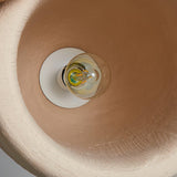 Organic Barrel Shape Polystyrene Pendant Light with Hand Finished Beige Shade