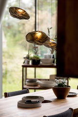 Organic Blown Glass Multi Head Pendant Light for Modern Entryway and Dining Spaces