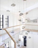 Organic Blown Glass Multi Head Pendant Light for Modern Entryway and Dining Spaces