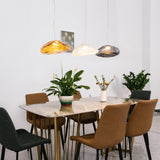 Organic Blown Glass Multi Head Pendant Light for Modern Entryway and Dining Spaces