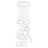 Organic Blown Glass Multi Head Pendant Light for Modern Entryway and Dining Spaces