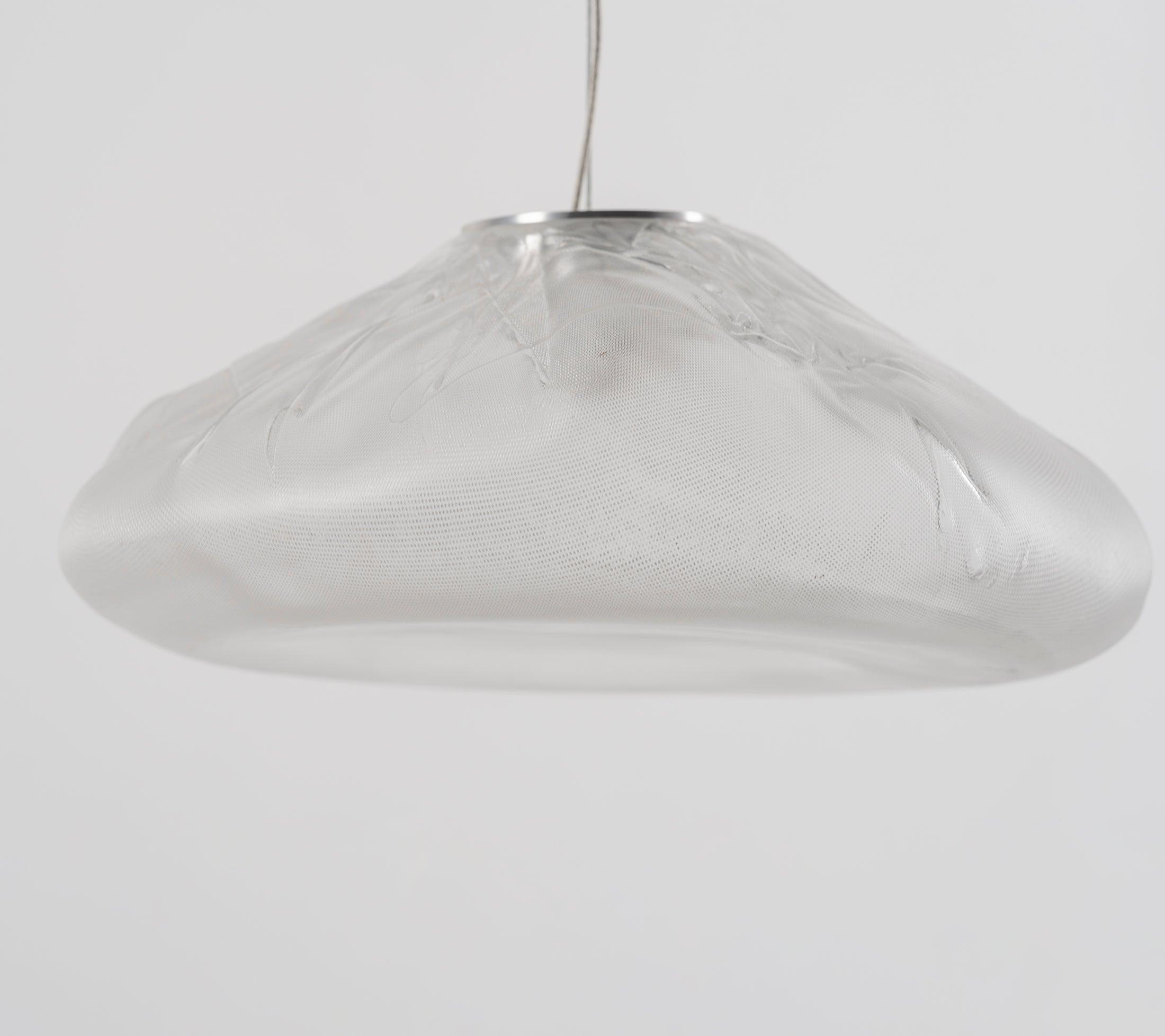 Organic Blown Glass Multi Head Pendant Light for Modern Entryway and Dining Spaces