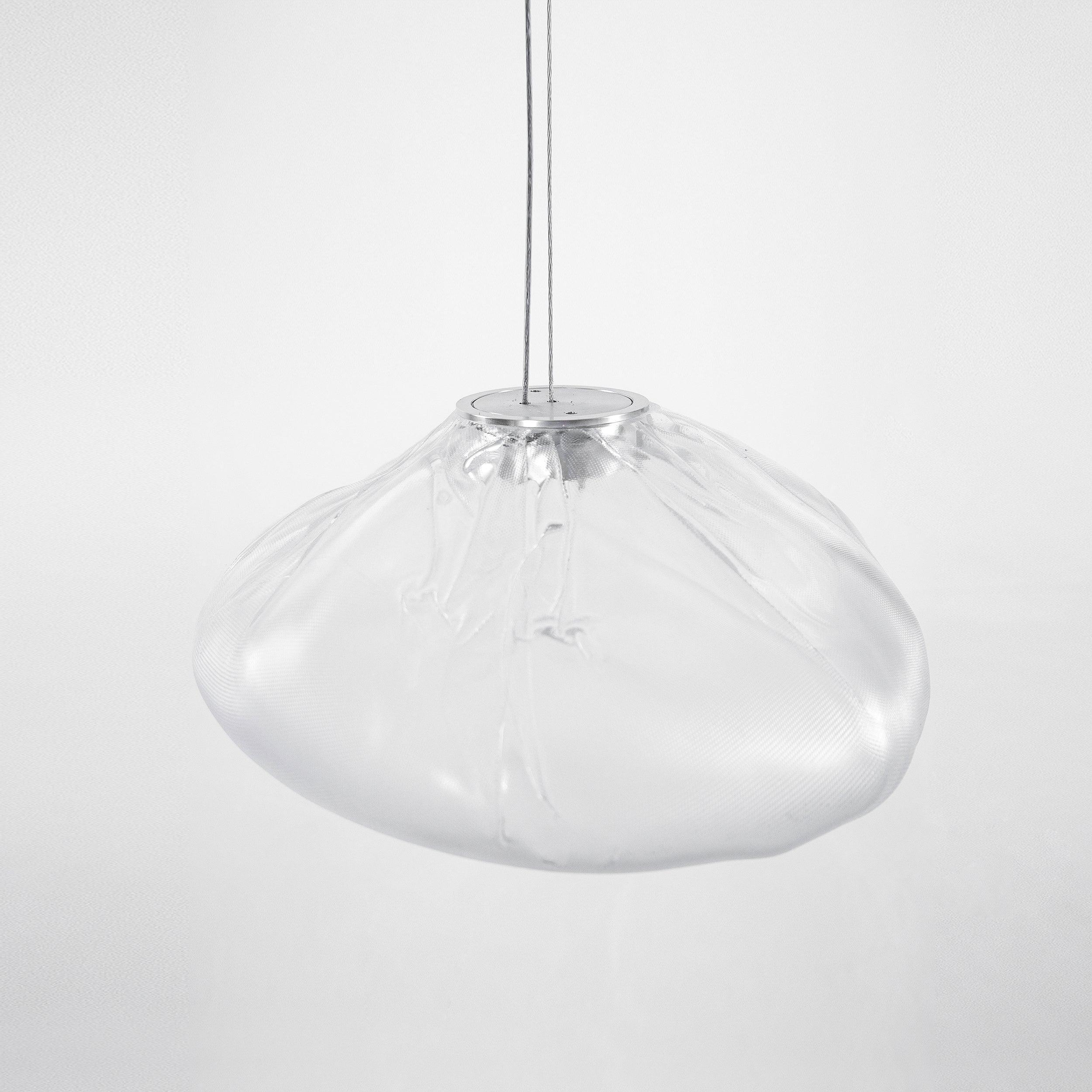 Organic Blown Glass Multi Head Pendant Light for Modern Entryway and Dining Spaces