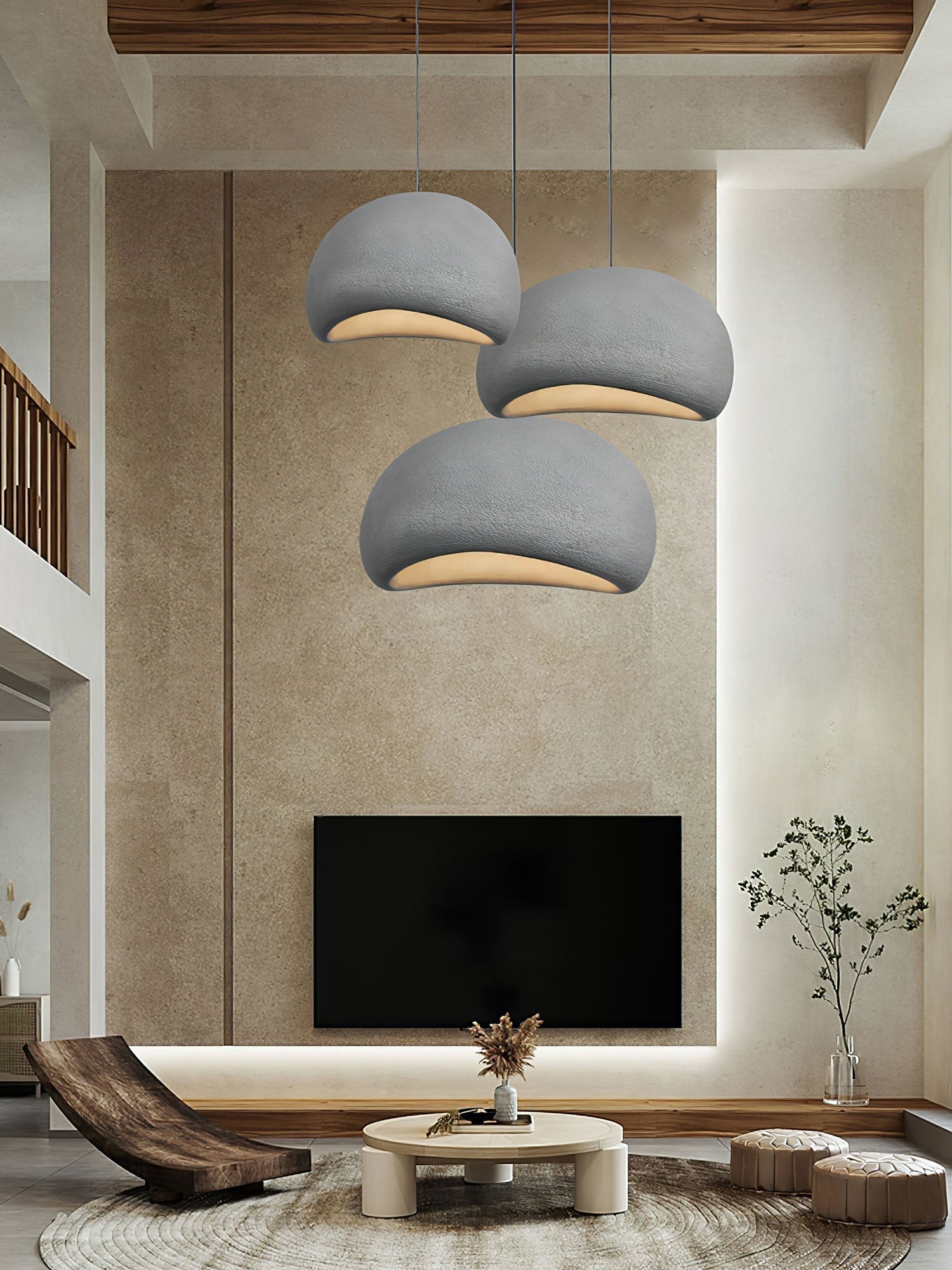 Organic Floating Cloud Swag Light Plug In Pendant Ceiling Lamp Fixture