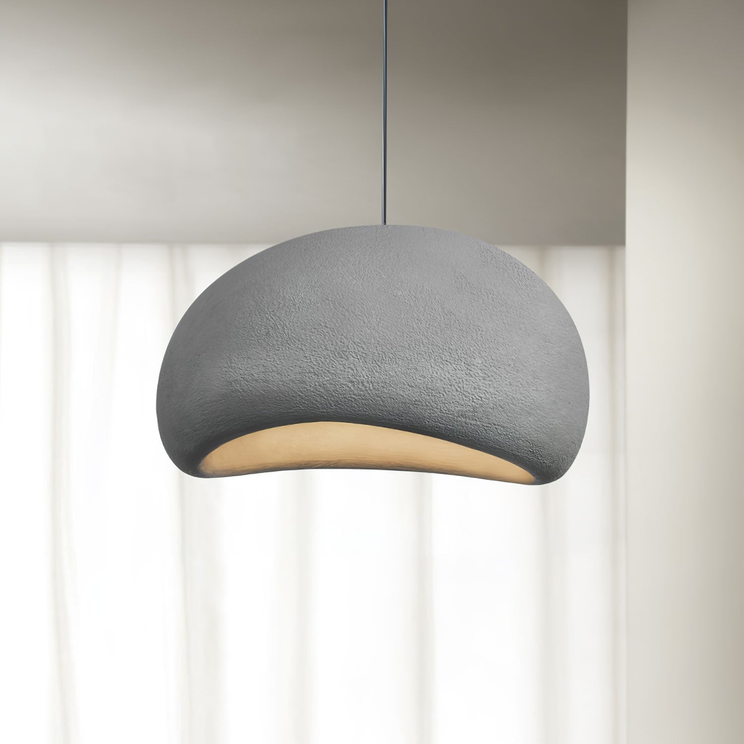 Organic Floating Cloud Swag Light Plug In Pendant Ceiling Lamp Fixture