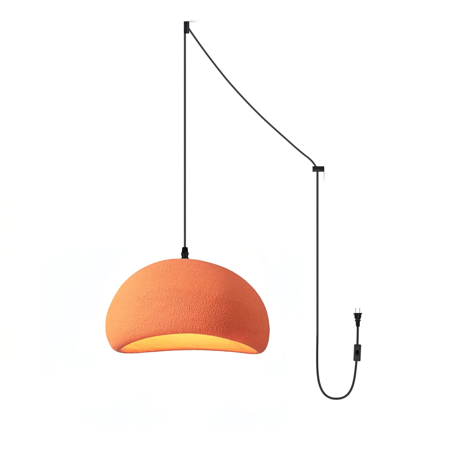 Organic Floating Cloud Swag Light Plug In Pendant Ceiling Lamp Fixture